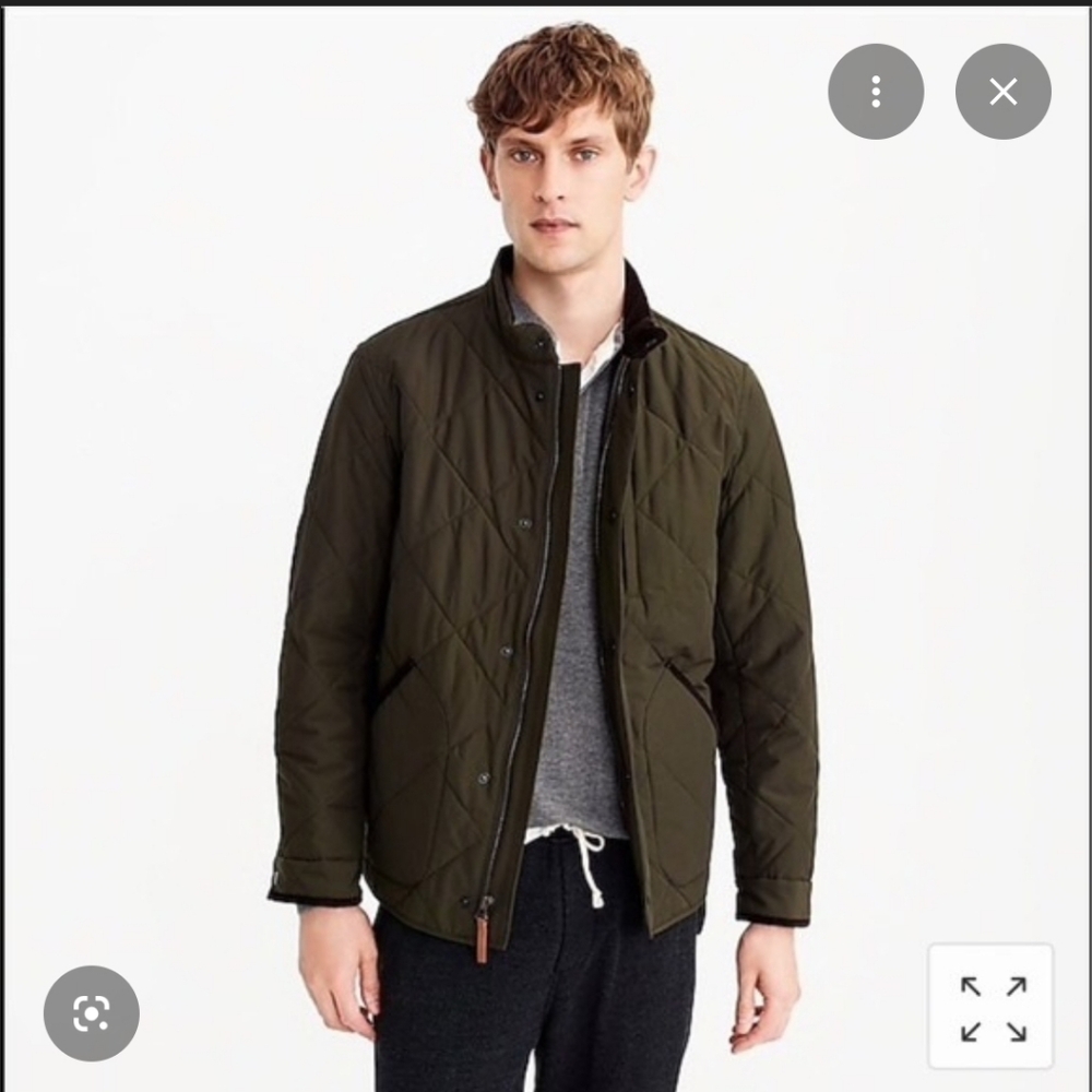 J. Crew Quilted Sussex Chore Jacket Army Green Men’s XS